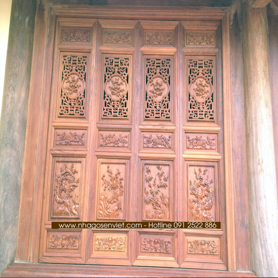 Cửa bức bàn gỗ Lim Lào