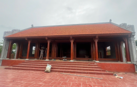 Lắp đặt nhà gỗ lim nam phi 5 gian ở Quốc Oai – Hà Nội