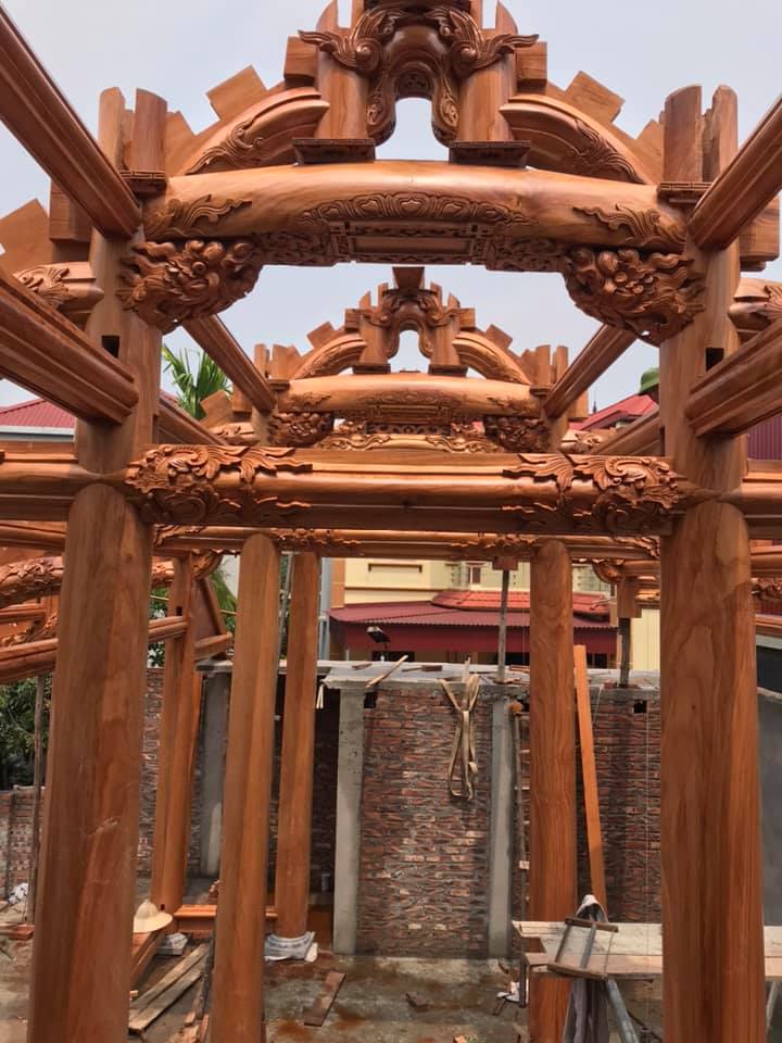 Nhà gỗ Gõ Đỏ 3 gian - Nhagosenviet.com 1 Nhà gỗ Gõ Đỏ 3 gian - Nhagosenviet.com