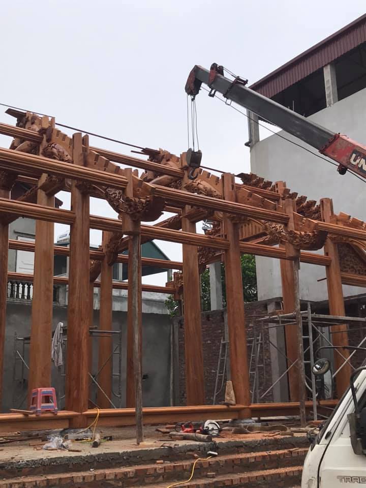 Nhà gỗ Gõ Đỏ 3 gian - Nhagosenviet.com 2 Nhà gỗ Gõ Đỏ 3 gian - Nhagosenviet.com