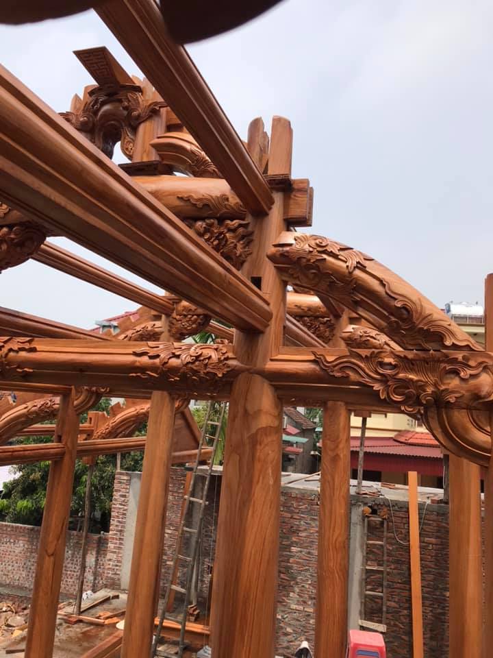 Nhà gỗ Gõ Đỏ 3 gian - Nhagosenviet.com 3 Nhà gỗ Gõ Đỏ 3 gian - Nhagosenviet.com