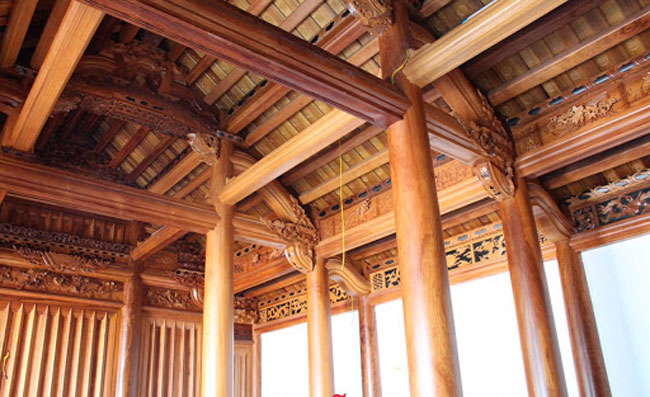 Nhà gỗ Gõ Đỏ 4 gian - Nhagosenviet.com 1 Nhà gỗ Gõ Đỏ 4 gian - Nhagosenviet.com