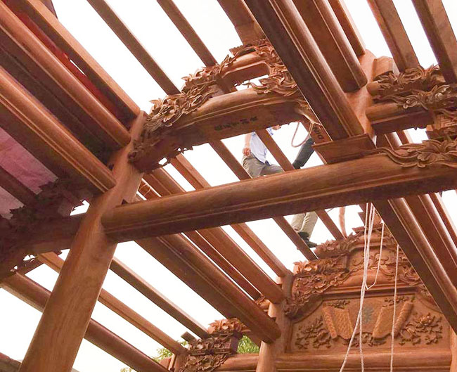 Nhà gỗ Gõ Đỏ 4 gian - Nhagosenviet.com 2 Nhà gỗ Gõ Đỏ 4 gian - Nhagosenviet.com