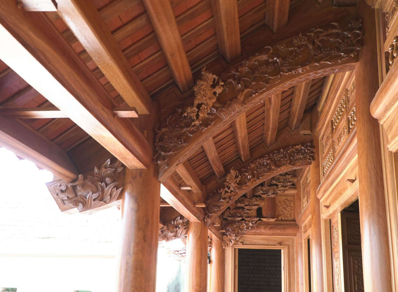 Nhà gỗ Gõ Đỏ 5 gian - Nhagosenviet.com 3 Nhà gỗ Gõ Đỏ 5 gian - Nhagosenviet.com