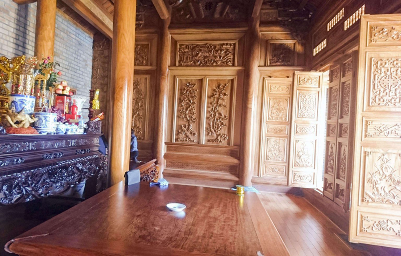 Nhà gỗ Gõ Đỏ 5 gian - Nhagosenviet.com 5 Nhà gỗ Gõ Đỏ 5 gian - Nhagosenviet.com