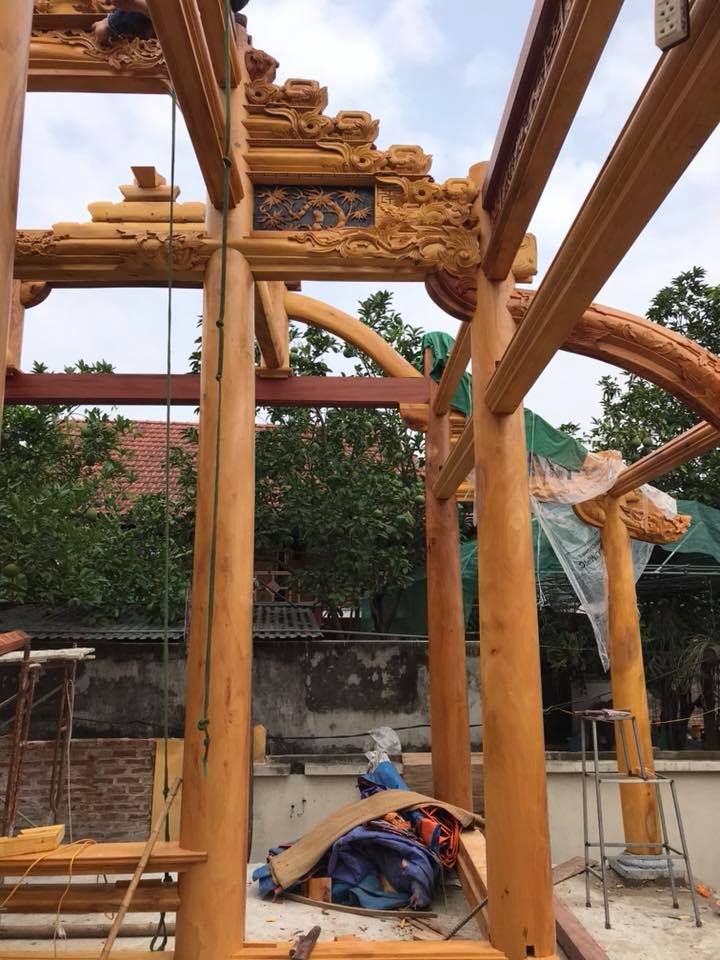 Nhà Gỗ Mít 3 Gian M1 - Nhagosenviet.com 2 Nhà Gỗ Mít 3 Gian M1 - Nhagosenviet.com