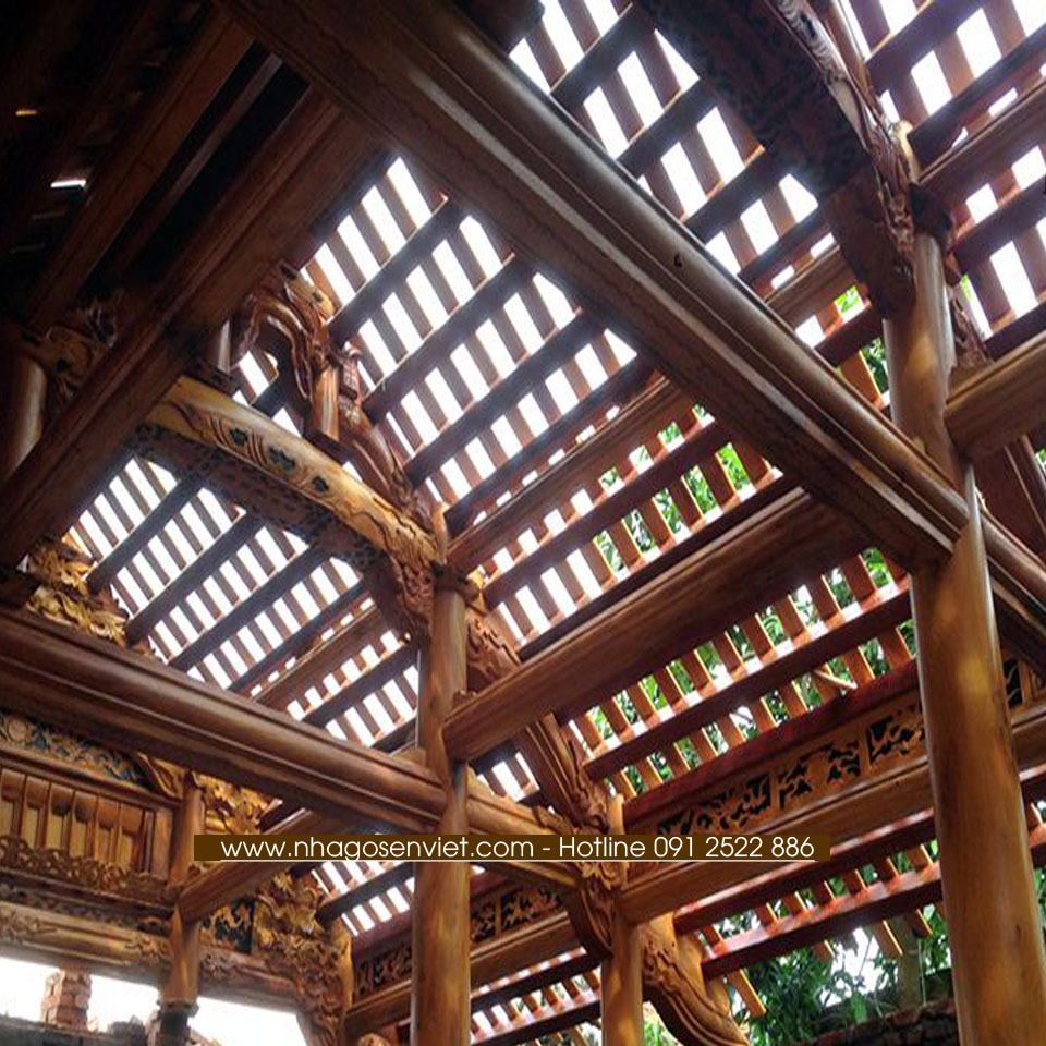 Nhà gỗ Mít 3 gian M2