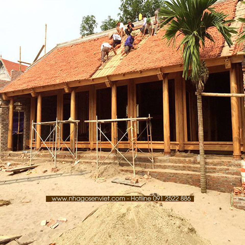 Nhà gỗ Xoan 5 gian