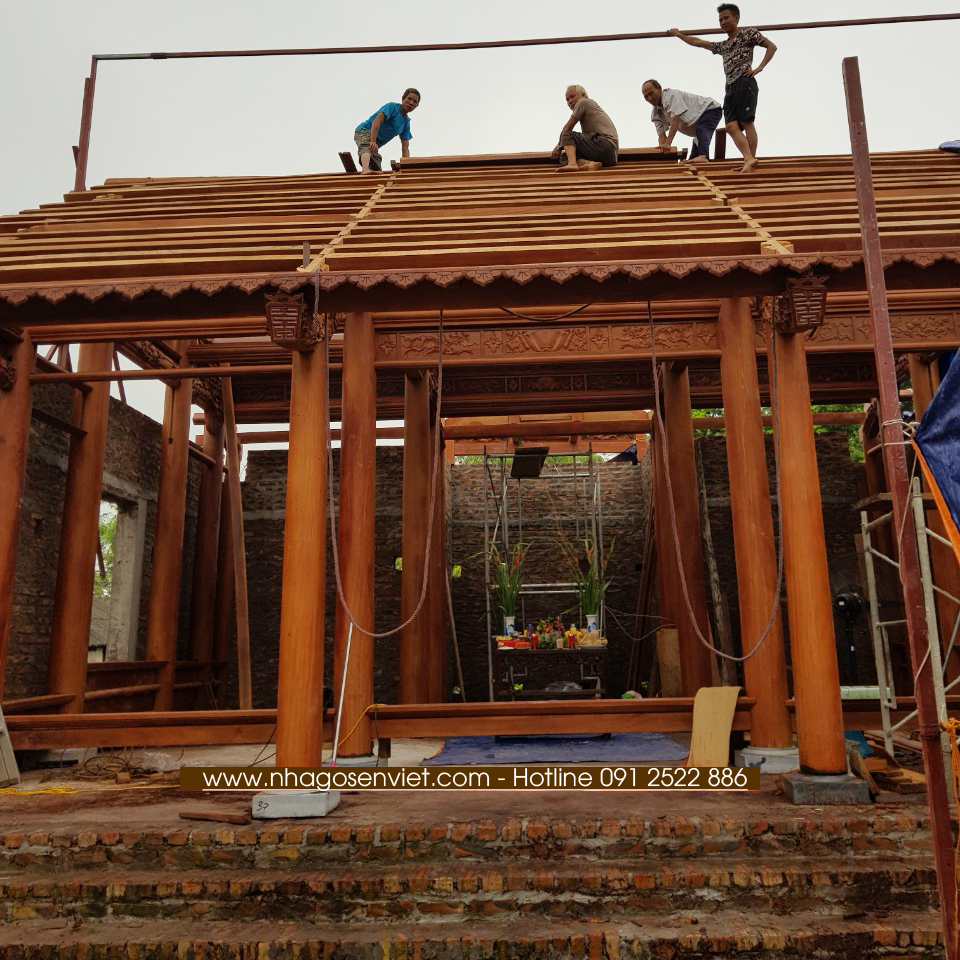 Nhà Thờ Họ 3 Gian Gỗ Lim M1