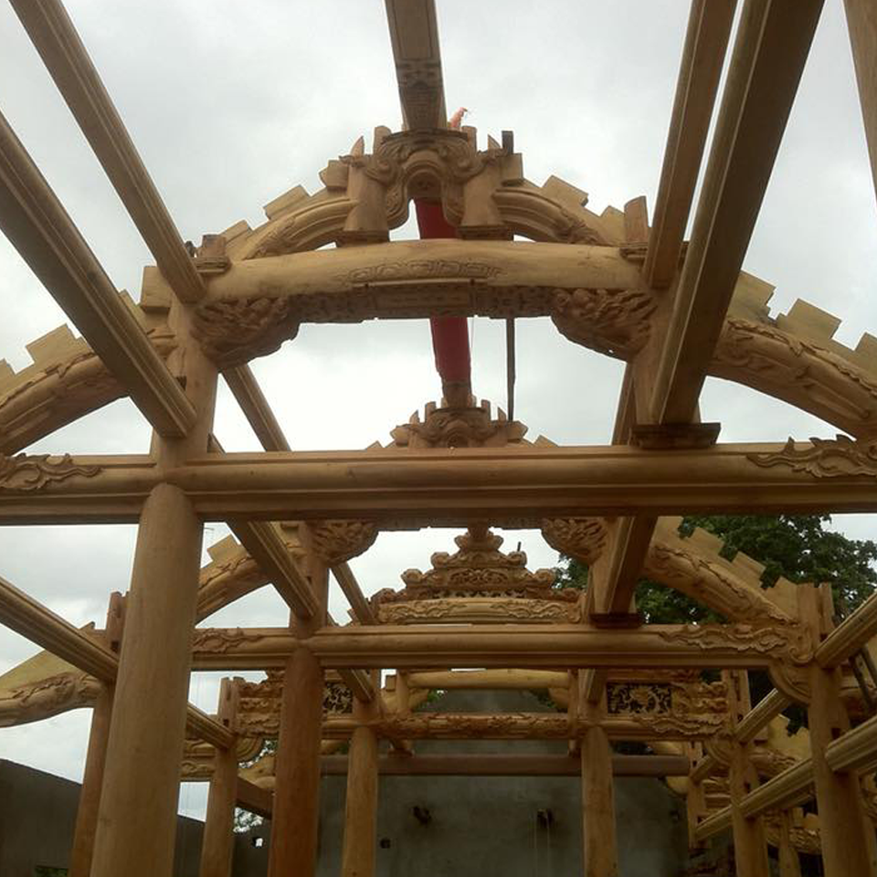 Nhà thờ họ 3 gian gỗ mít